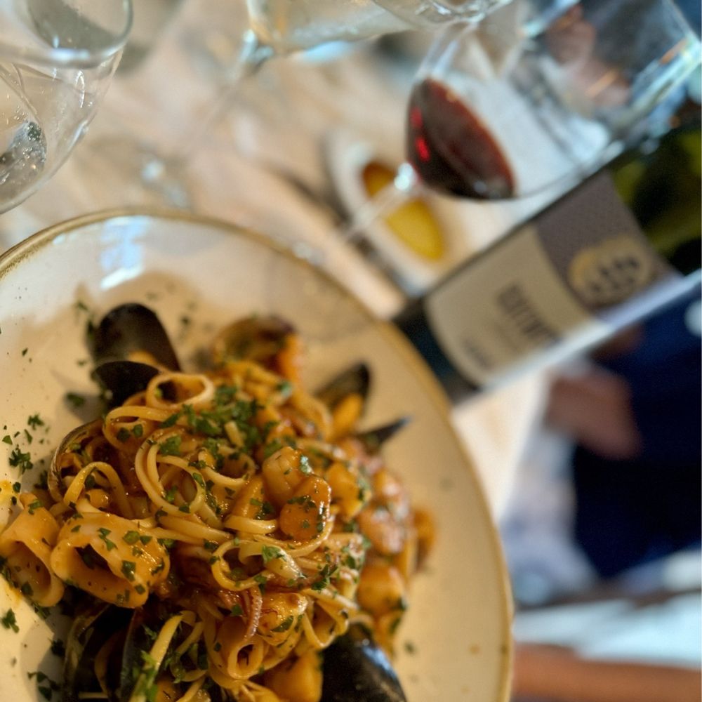 Caruso's Italian Restaurant signature dishes Cacio e Pepe (Prepared tableside)Polpo (Grilled Octopus)Aquerello Risotto﻿﻿